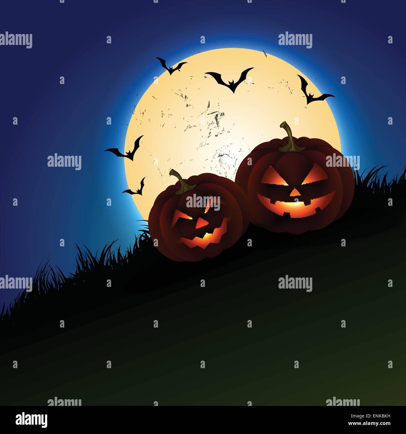 vector scary halloween night design Stock Vector Image & Art - Alamy