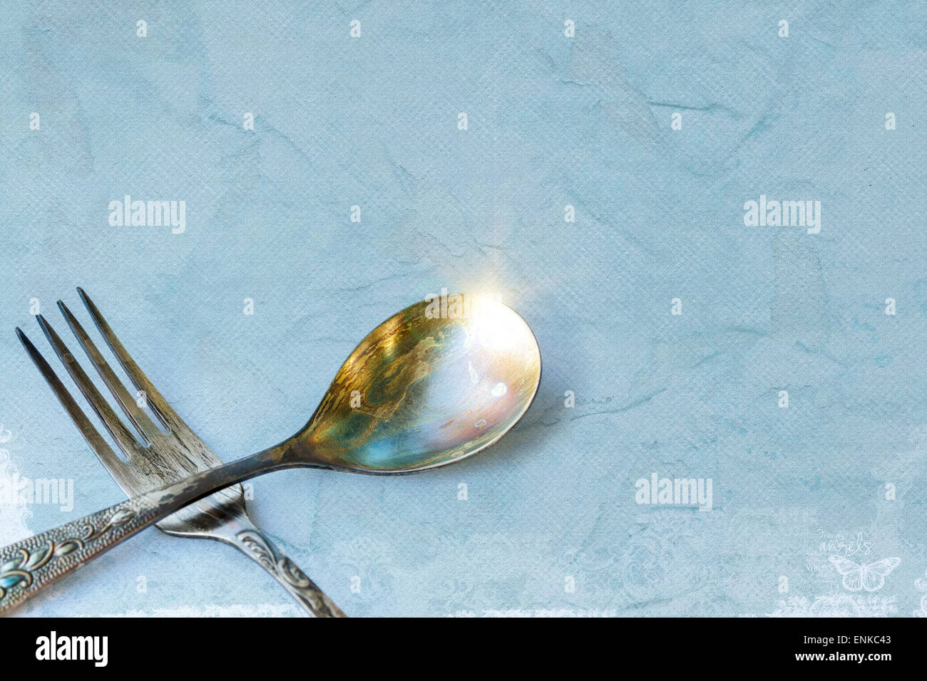 Spoon fork background hi-res stock photography and images - Alamy