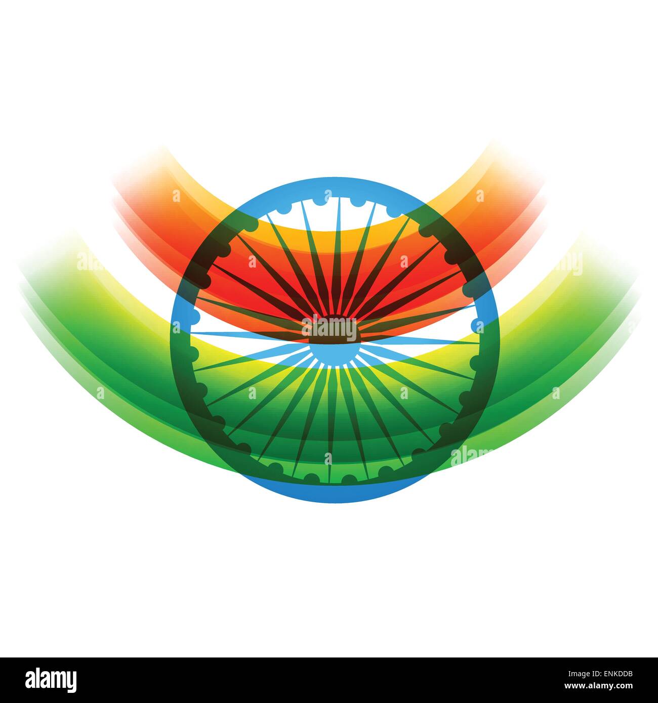 creative vector indian flag wave style background Stock Vector Image ...