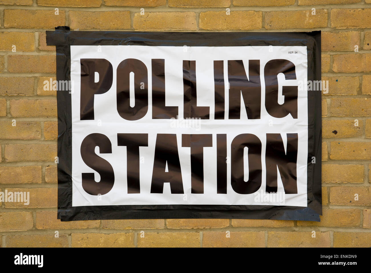 London, UK. Thursday 7th May 2015. Polling station at St Peter's London Docks Primary School in the constituency of  Poplar and Limehouse in East London on the day of the general election. This is a Labour Party seat, although this electin is set to be one of the most hotly contested in a generation. Stock Photo