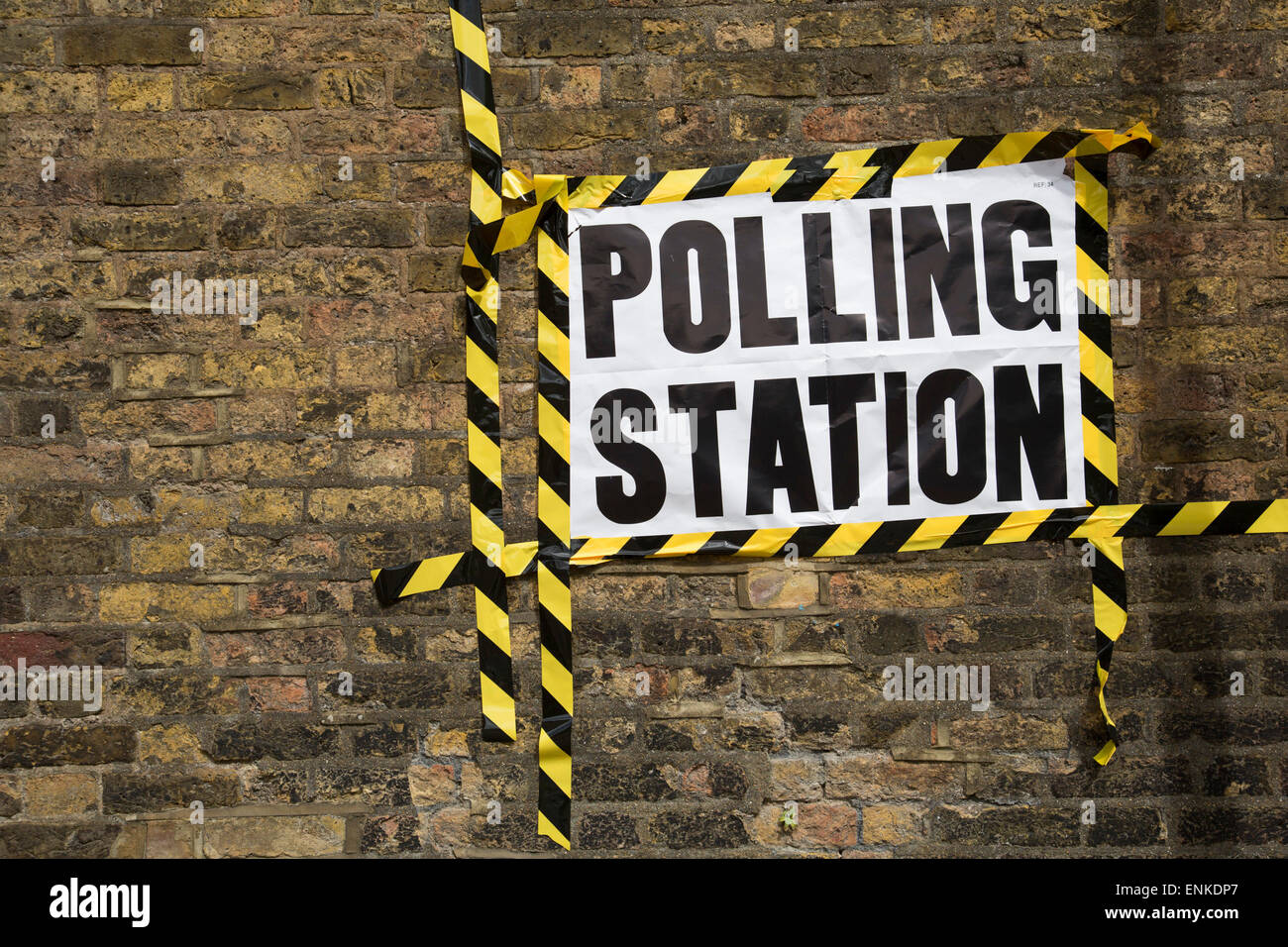 London, UK. Thursday 7th May 2015. Polling station at John Orwell Leisure Centre in the constituency of  Poplar and Limehouse in East London on the day of the general election. This is a Labour Party seat, although this electin is set to be one of the most hotly contested in a generation. Stock Photo