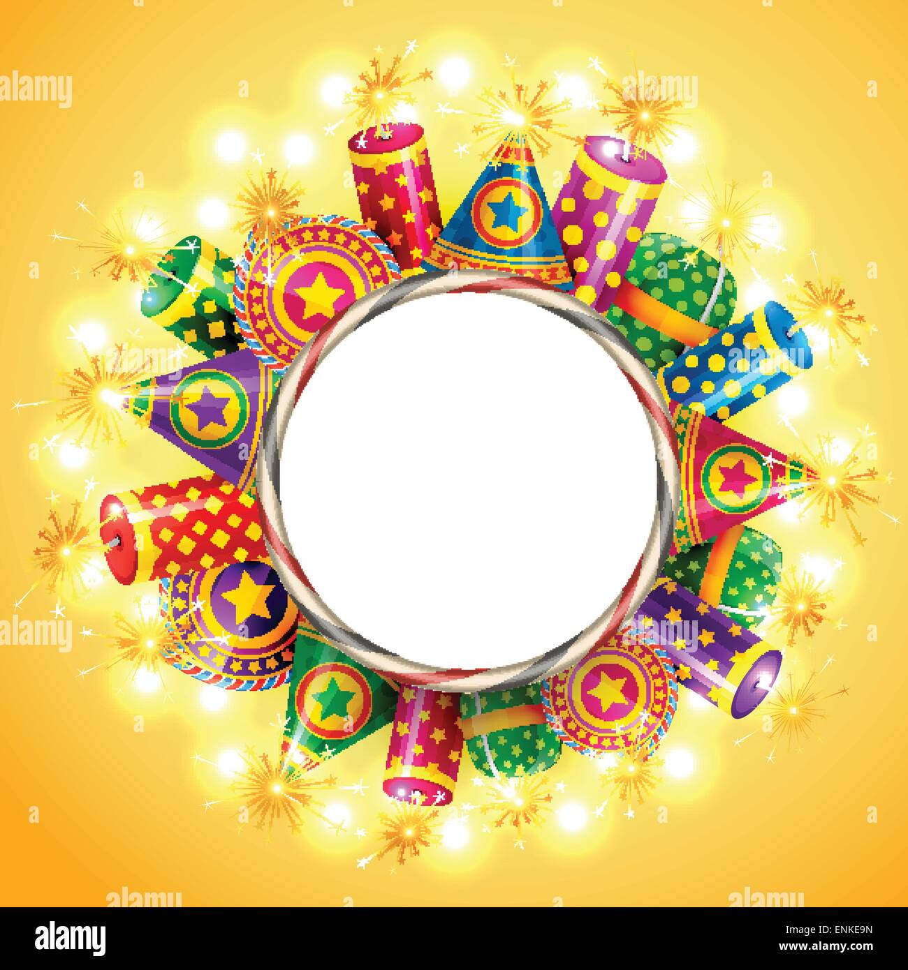 Vector attractive background of diwali with crackers Stock Vector Image &  Art - Alamy