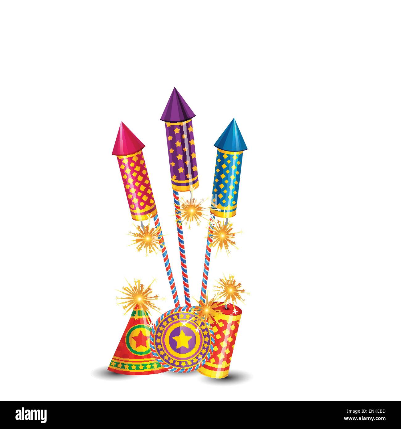Vector diwali crackers background Stock Vector Image & Art - Alamy