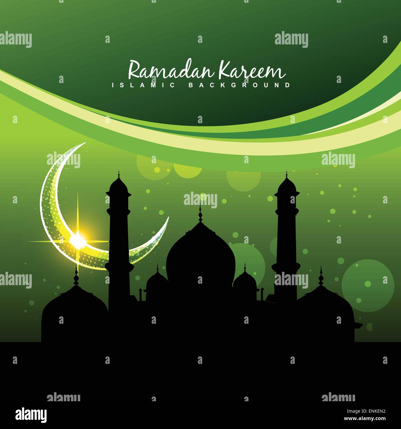 vector green ramadan kareem design background Stock Vector Image & Art -  Alamy