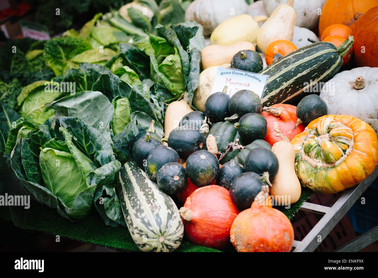 vegetables for sale at stroud market, gloucestershire Stock Photo