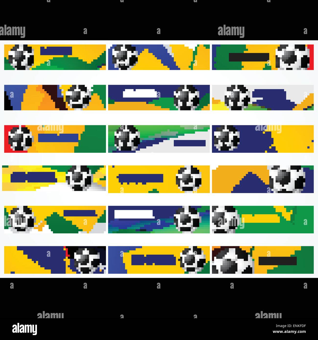vector mega set of football soccer sports headers Stock Vector Image ...