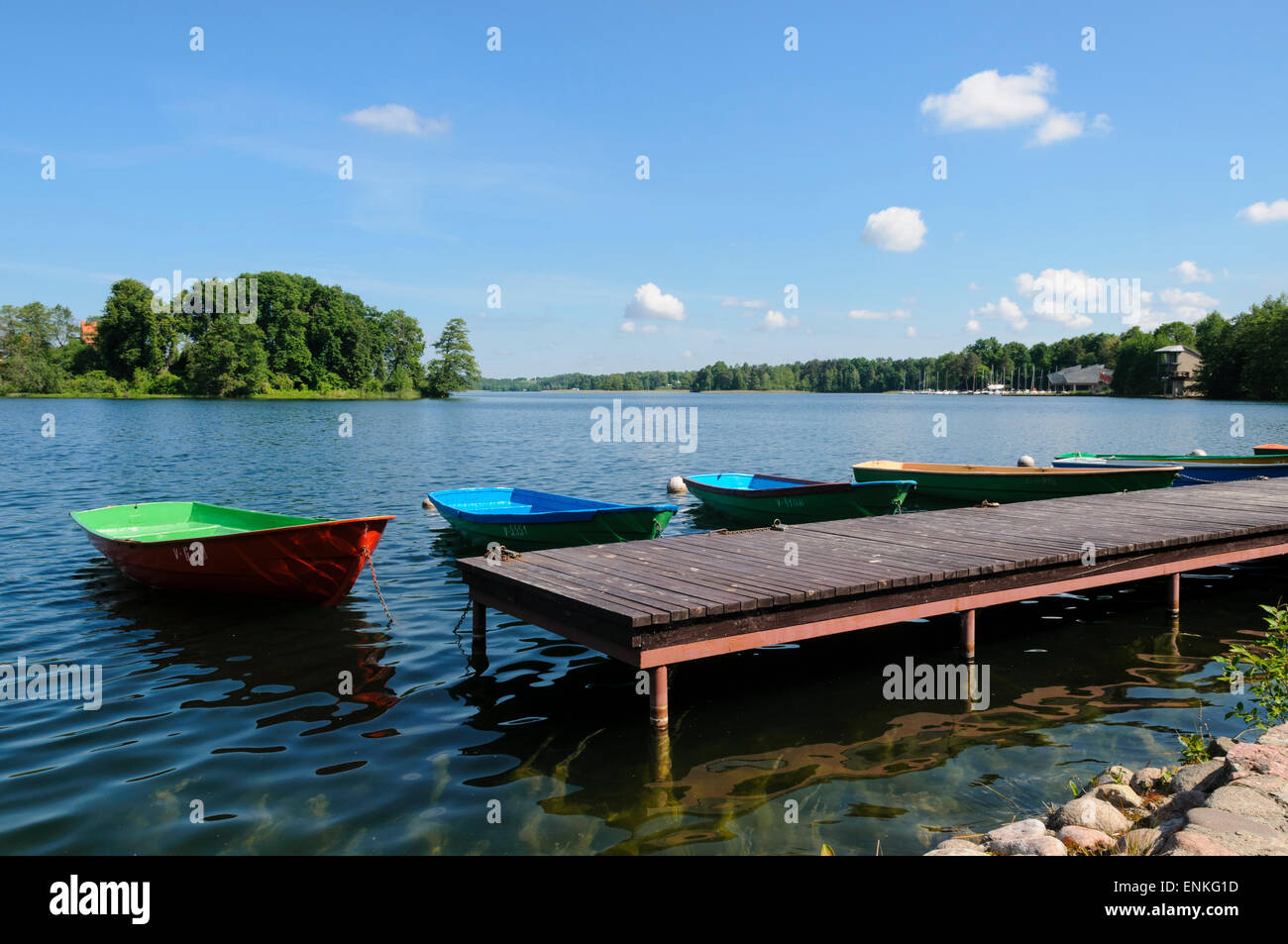 Moored Rowing Boat On Lake High Resolution Stock Photography and Images ...
