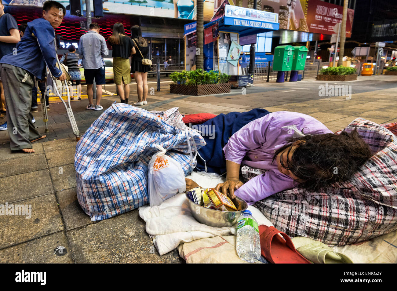 Poverty and homeless, Hong Kong, China Stock Photo Alamy