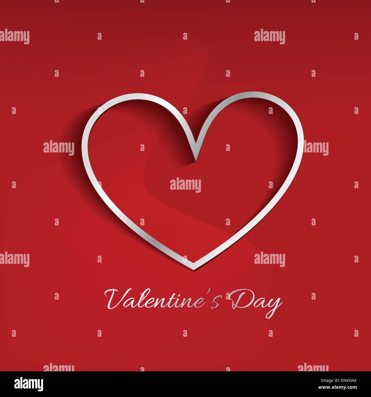vector illustration of valentine day red background with heart Stock ...