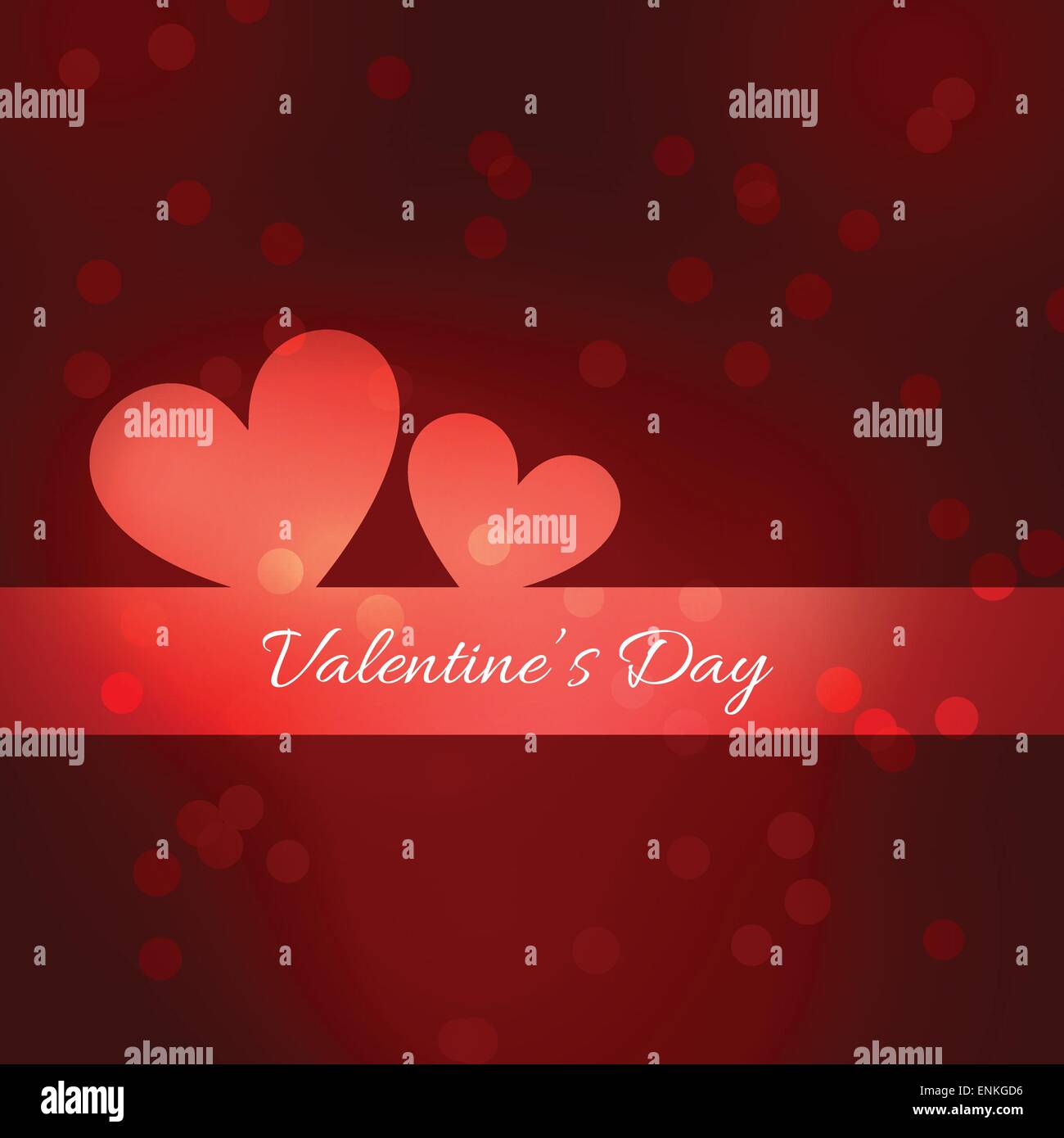 vector illustration of valentine day background with red hearts Stock ...