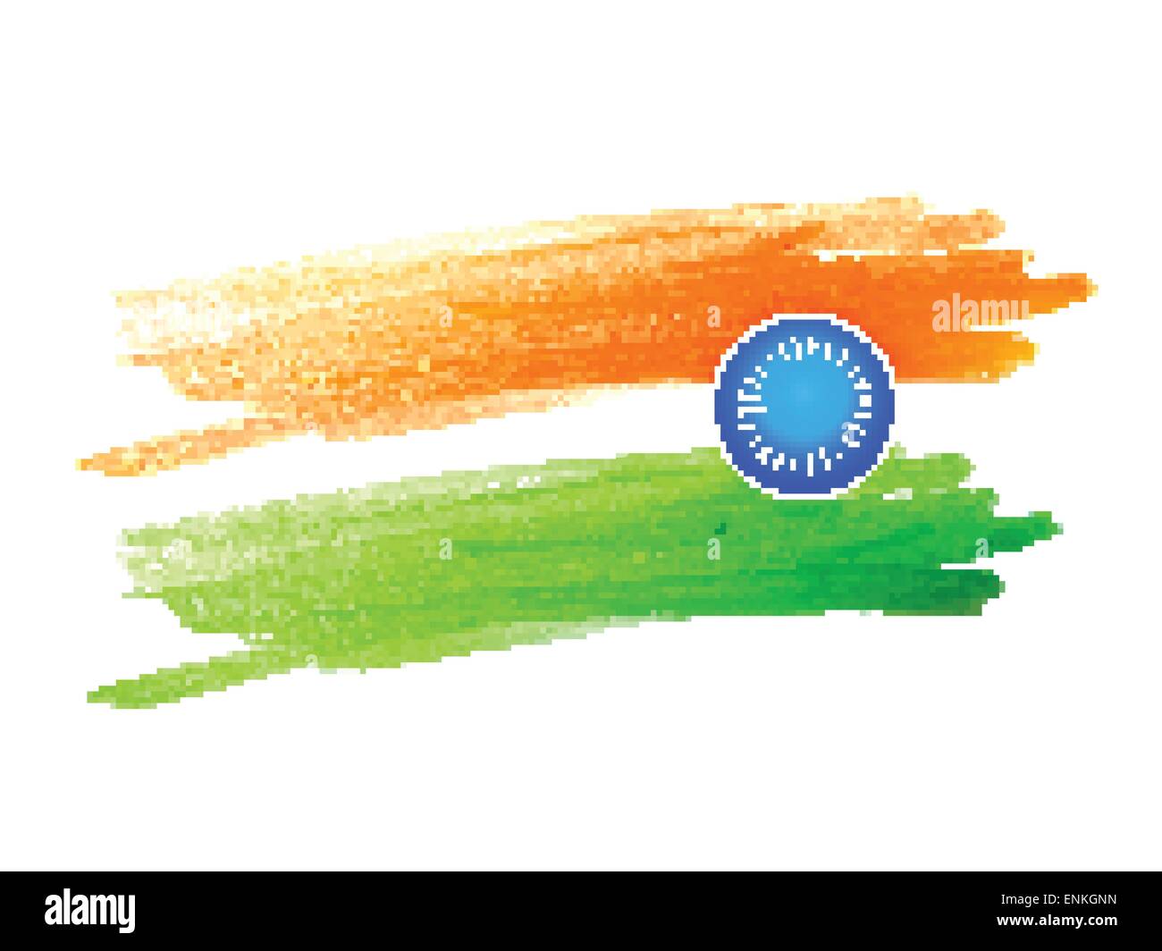 vector indian flag design made with color strokes on a white background  Stock Vector Image & Art - Alamy