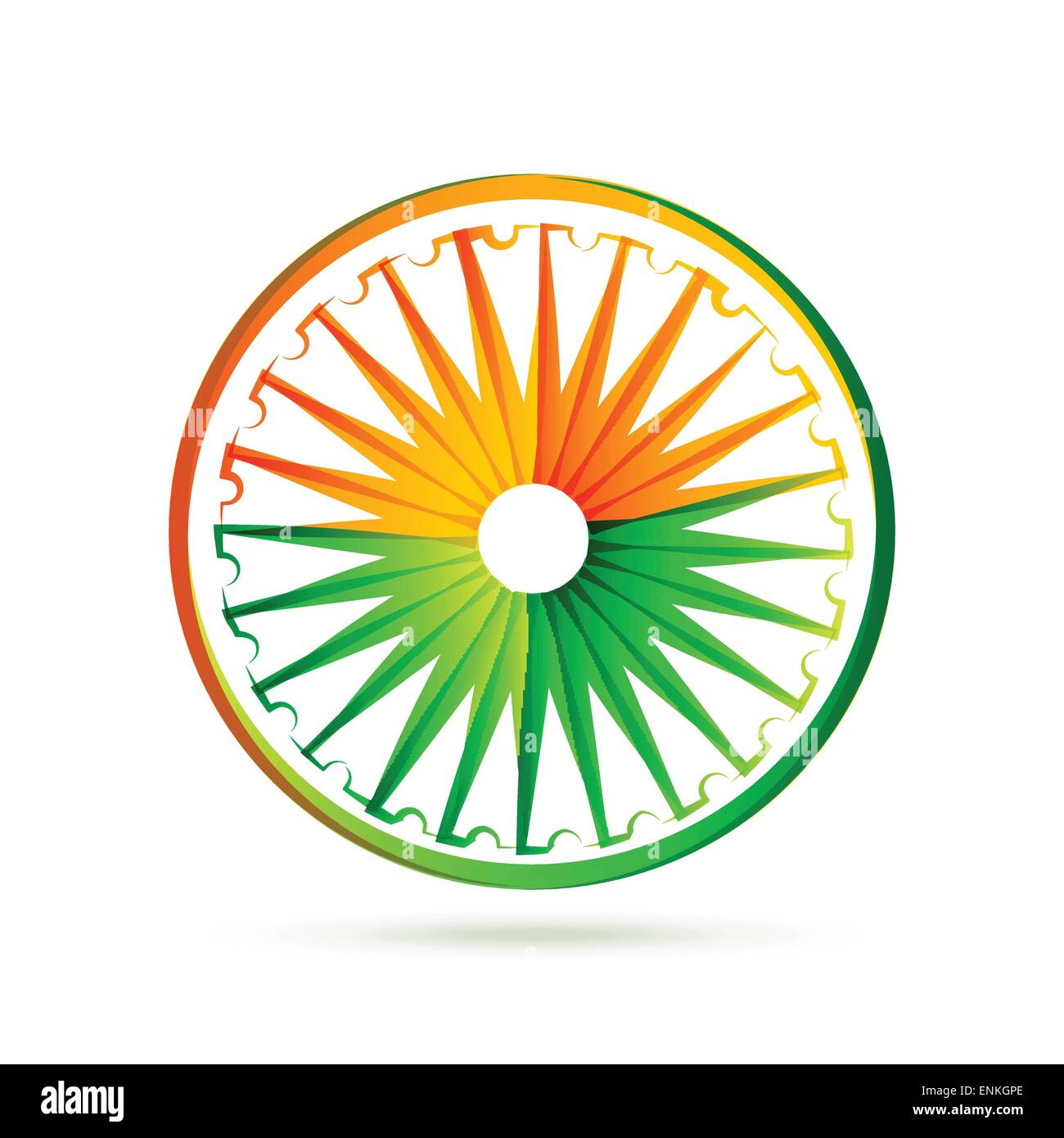 indian flag wheel design made with tri colors Stock Vector Image & Art