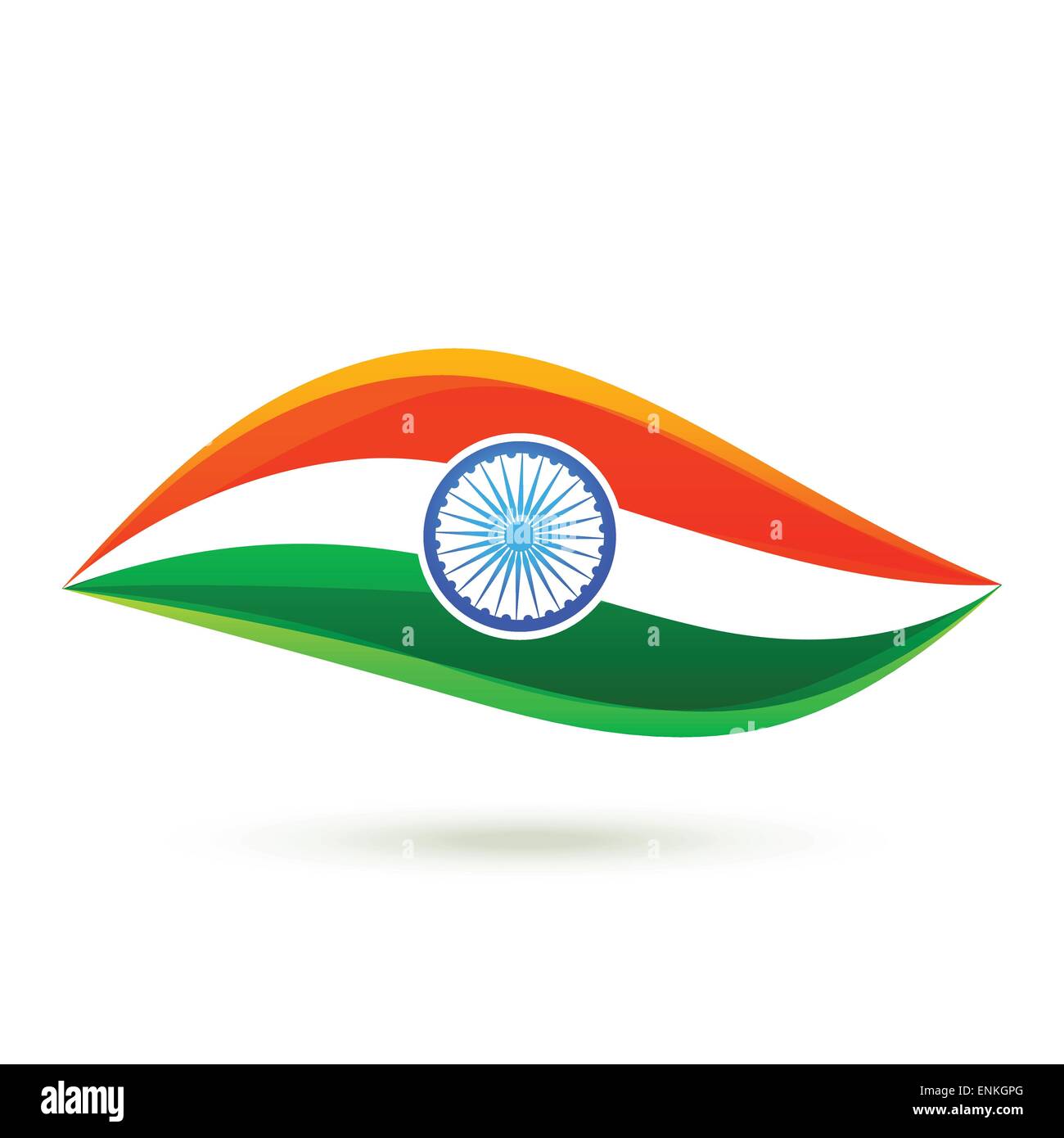 stylish indian flag design in simple style isolated on white background