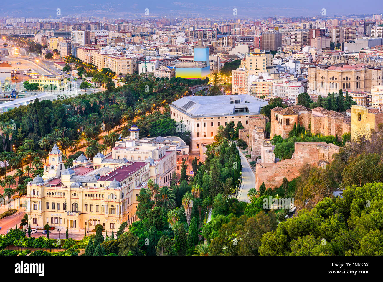 Malaga, Spain cityscape. Stock Photo