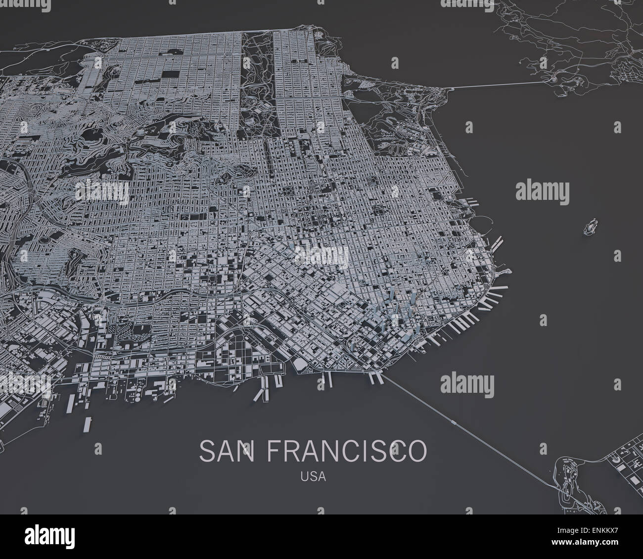 San Francisco Streets And Buildings Map Stock Photo Alamy