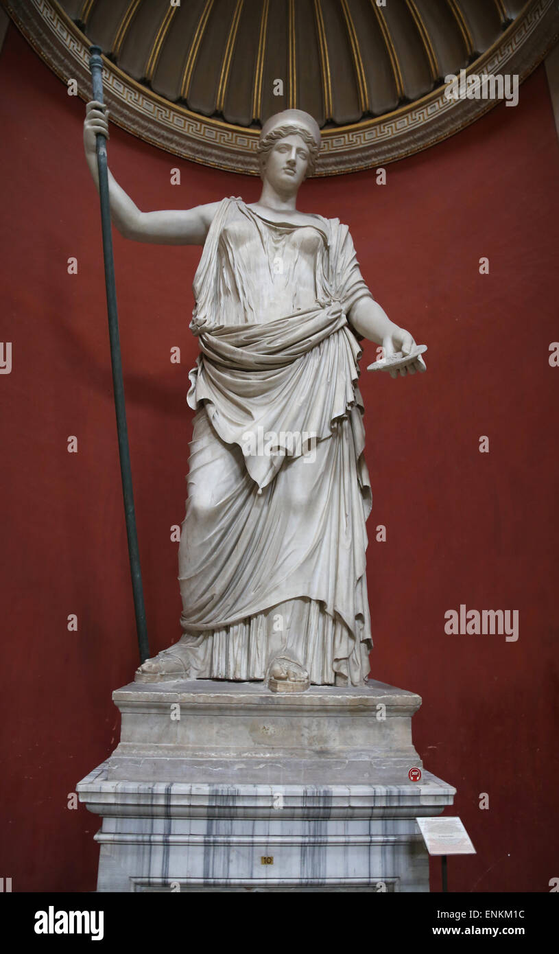 Statue of Hera. 2nd century AD copy of a late Hellenic original. Barberini Collection. Pio-Clementine Museum. Vatican Museums. Stock Photo