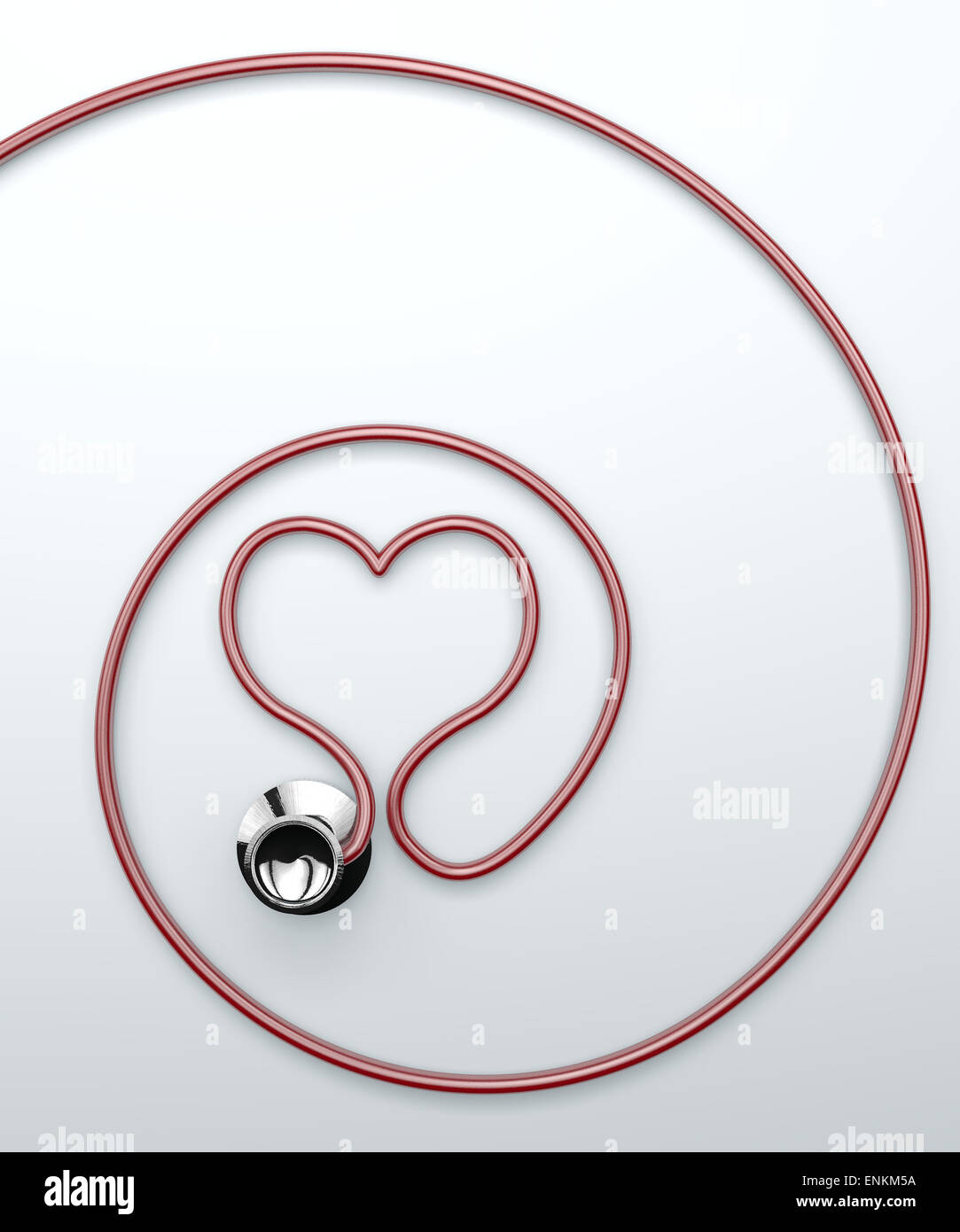 Stethoscope In shape of heart on gray background Stock Photo - Alamy