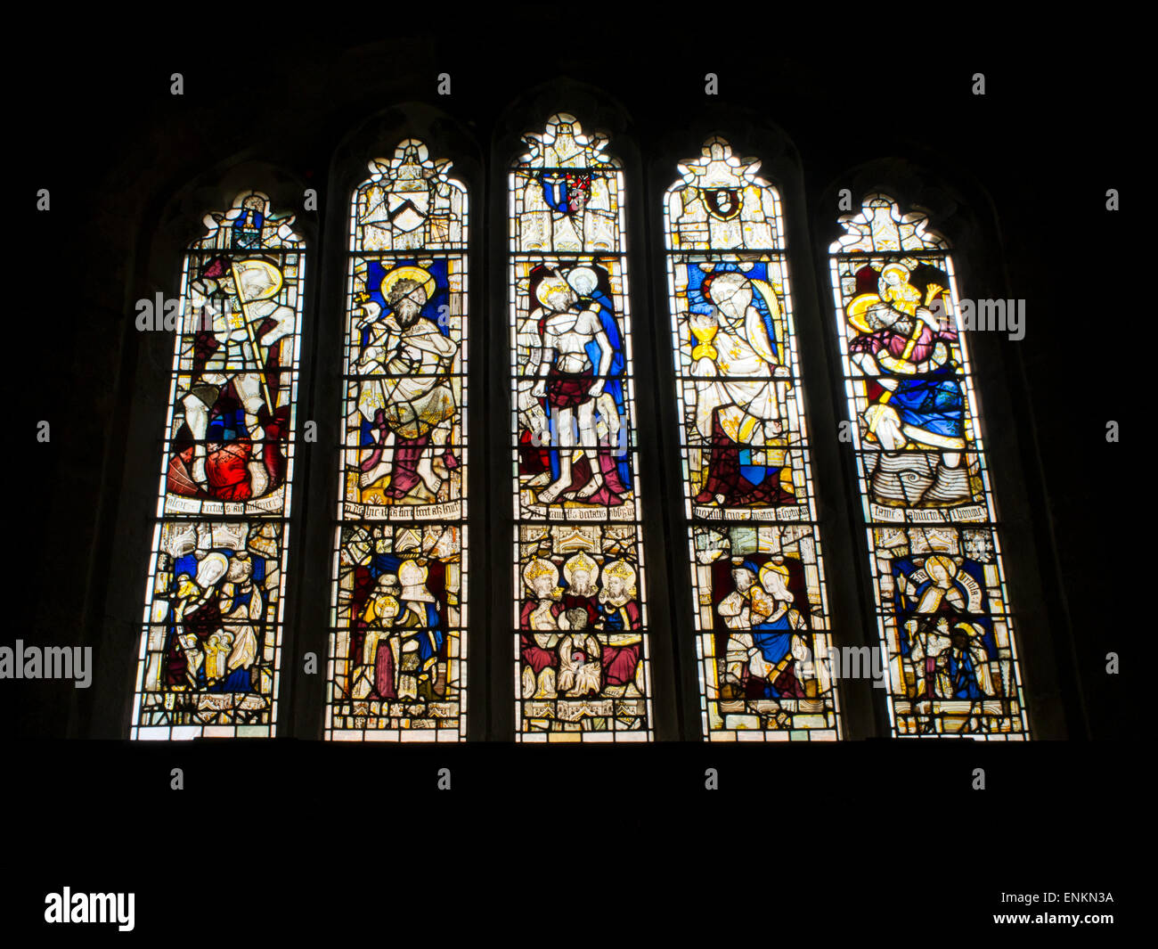 Stained Glass Window at Holy Trinity Church Goodramgate York Yorkshire England Stock Photo