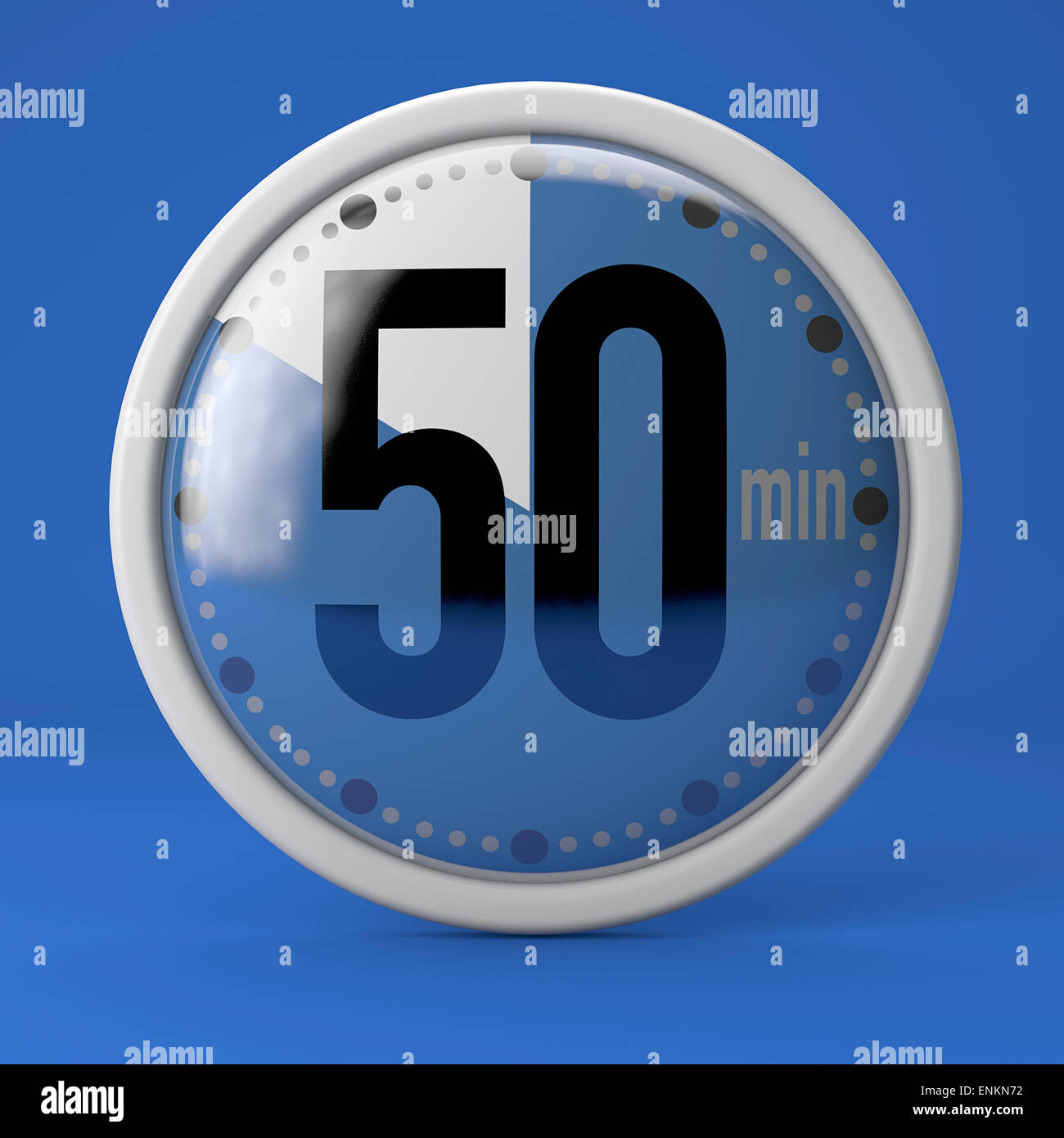 50 seconds stopwatch clock on blue background Stock Photo - Alamy