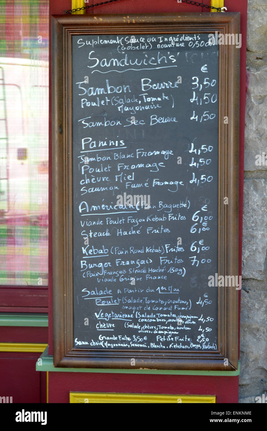 Cafe Menu And French High Resolution Stock Photography and Images - Alamy