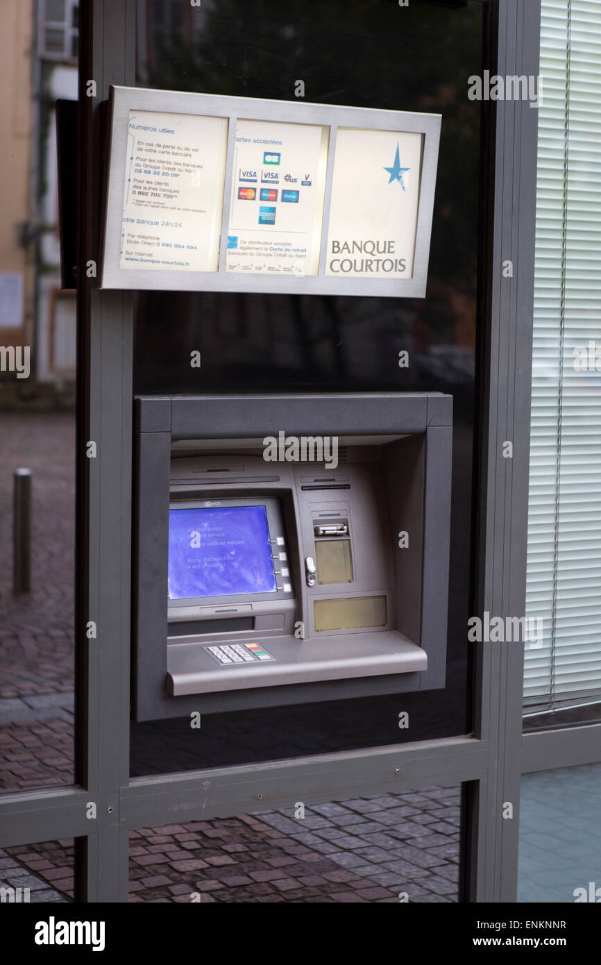 ATM machine in France Stock Photo