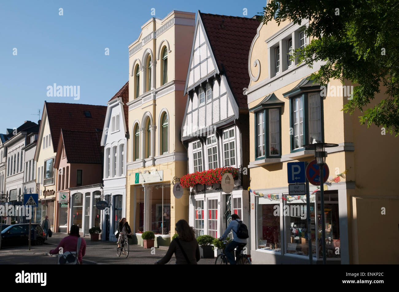 Haeuser in der Altstadt, Oldenburg, Niedersachsen, Deutschland Houses