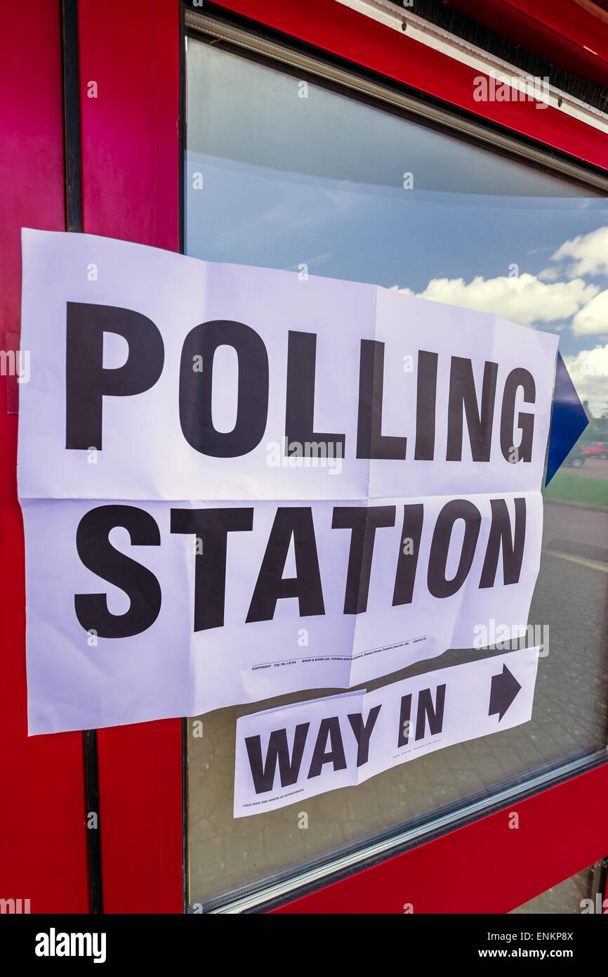 2015 General Election - Polling Station Stock Photo