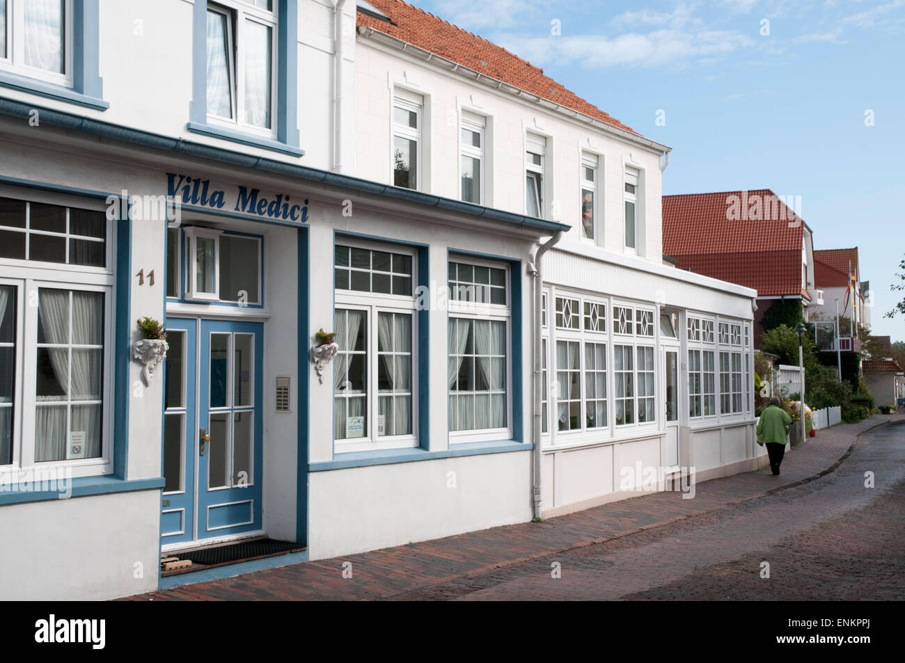 house, Norderney, North Sea island, Ostfriesland, Lower Saxony, Germany Stock Photo