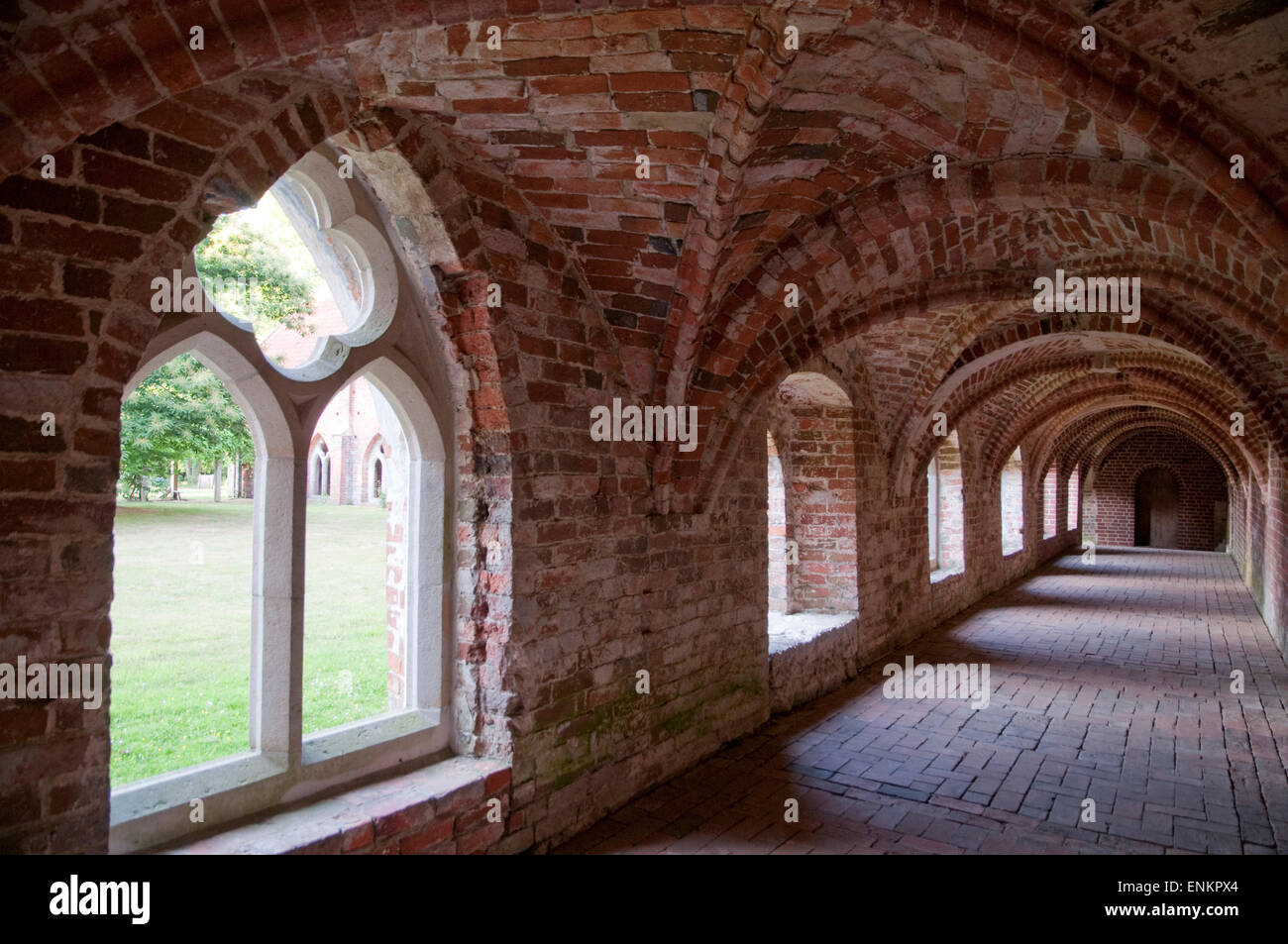 Cloister, Boerstel Abbey, Artland, Oldenburger Muensterland , Lower Saxony, Germany Stock Photo