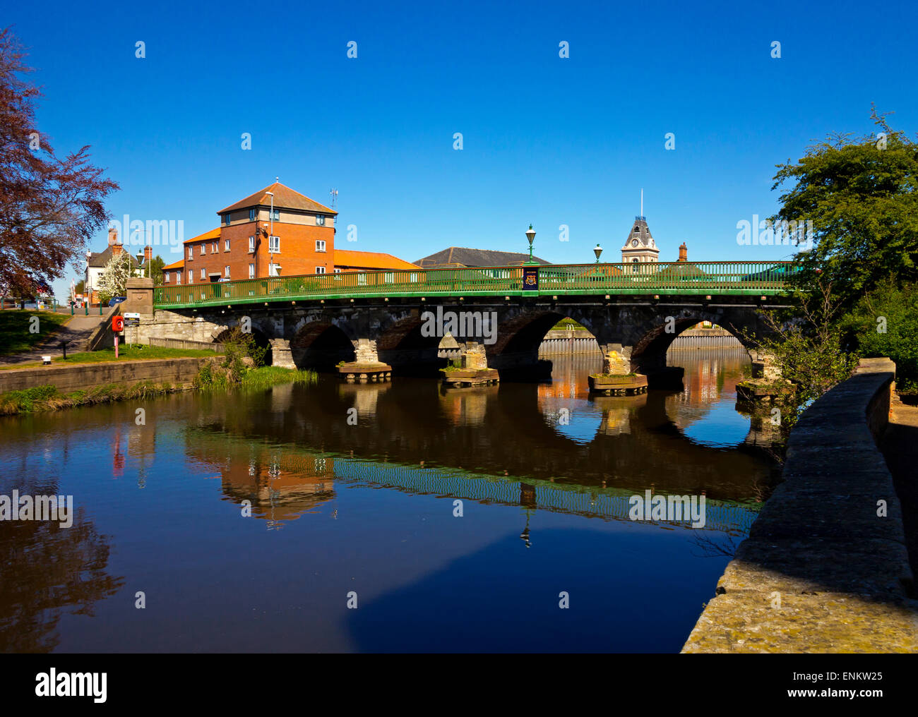 Road bridge over the River Trent in Newark on Trent Nottinghamshire England UK Stock Photo