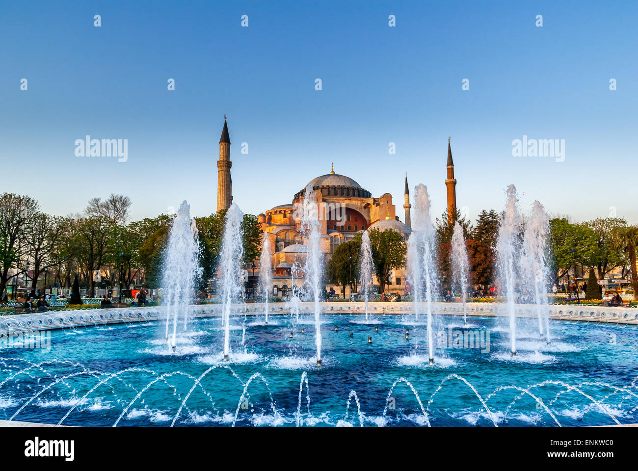 Hagia Sophia Mosque In Sultanahmet Square, Istanbul, Turkey. Hagia Sophia Museum Istanbul Turkey Stock Photo