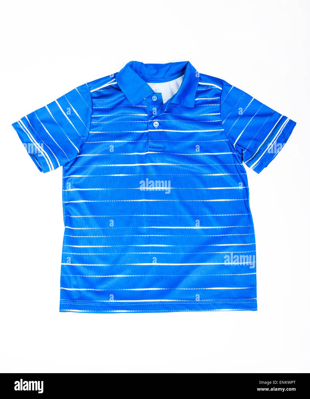 T-shirt polo blue  isolated on white background. Stock Photo