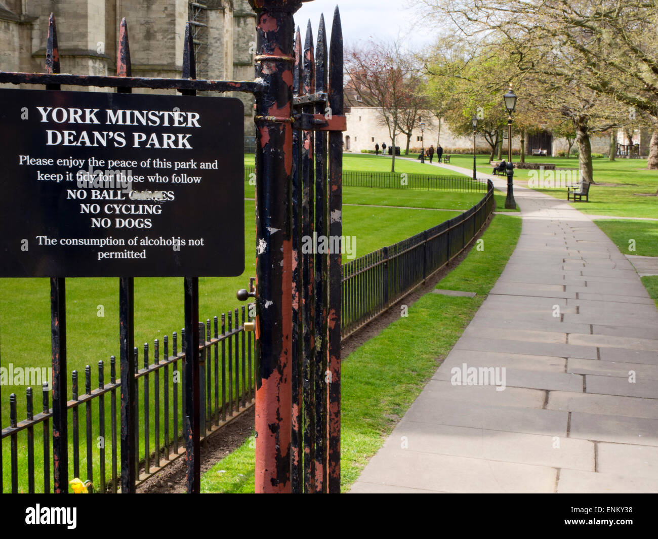 Deans Park at The Minster in York Yorkshire England Stock Photo
