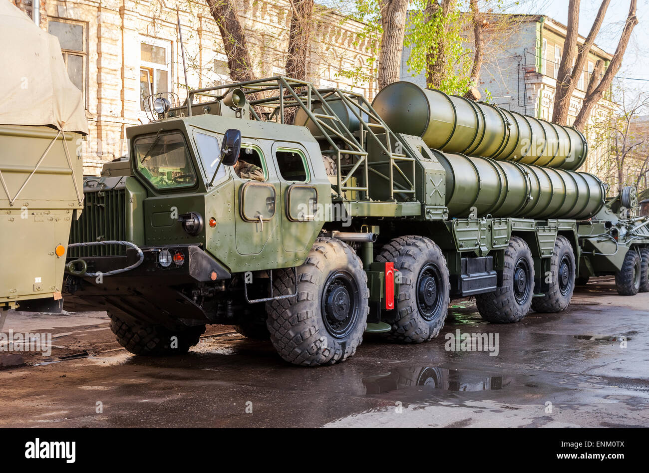 Anti-aircraft missile system (SAM) S-300 Stock Photo