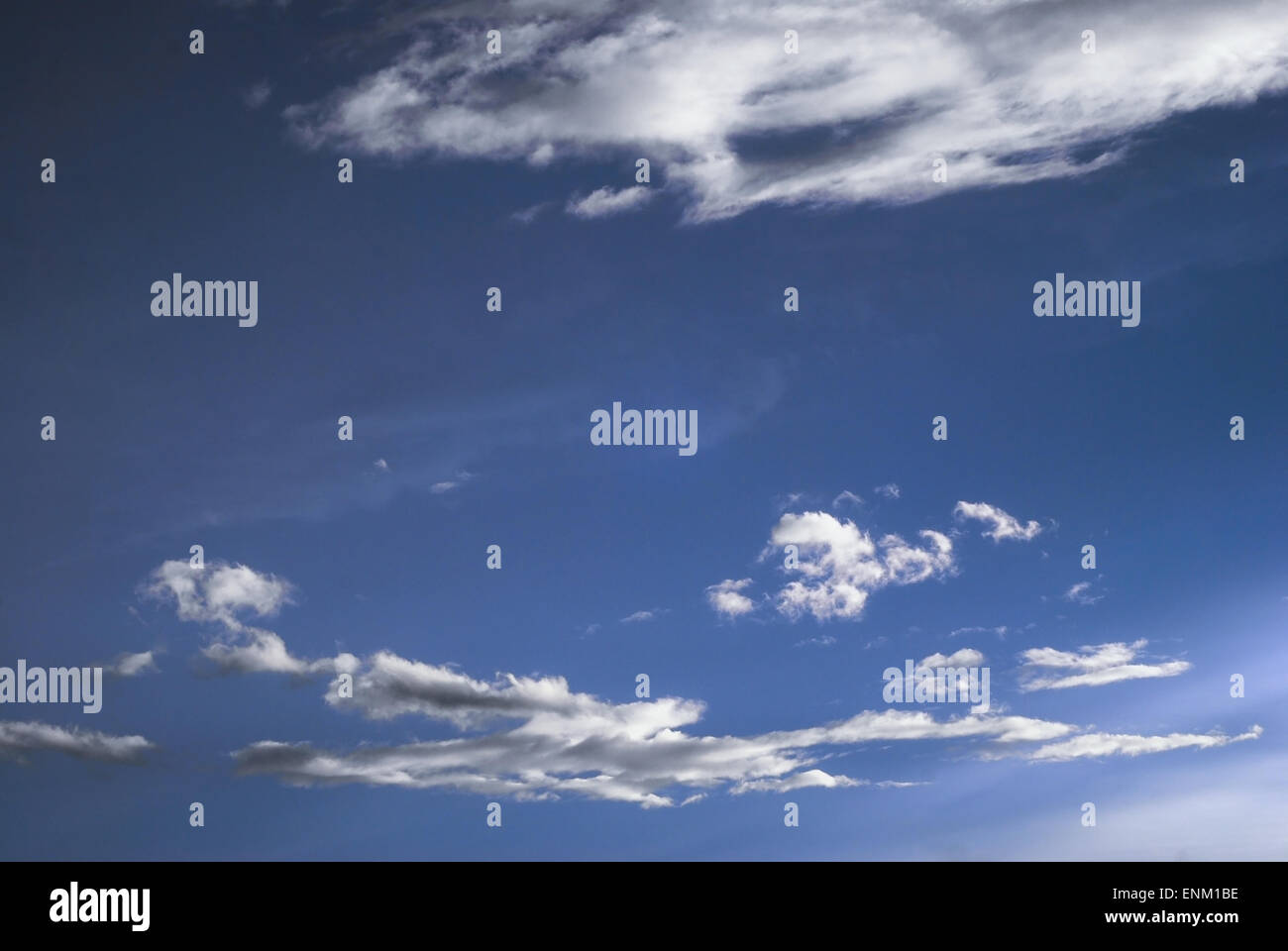 dark clear sky with clouds Stock Photo