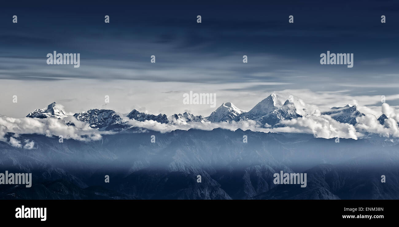 Himalaya Mountain Ranges Stock Photo