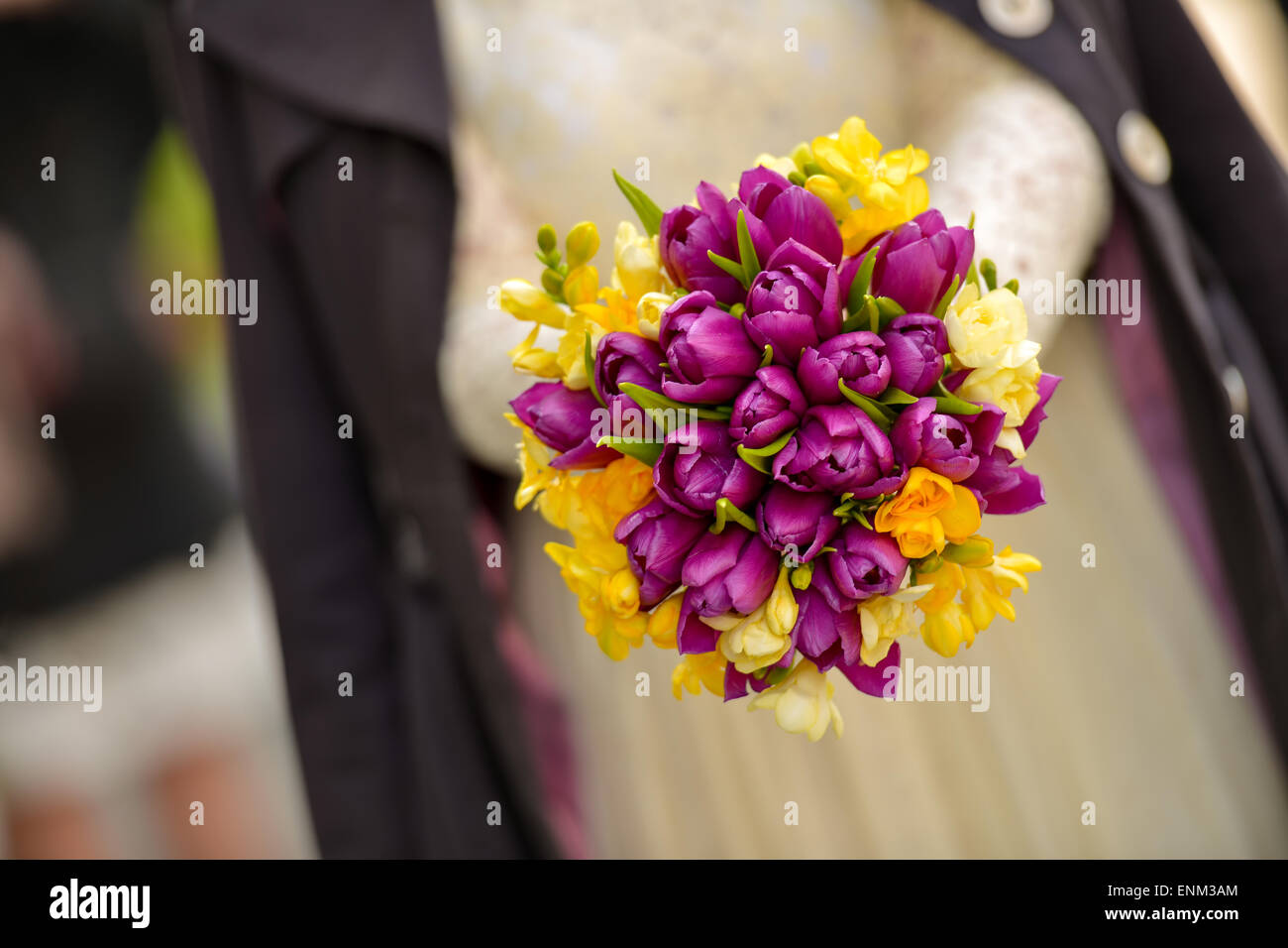 Purple Tulips and Freesias Bouquet Purple Tulips and Freesias Bouquet