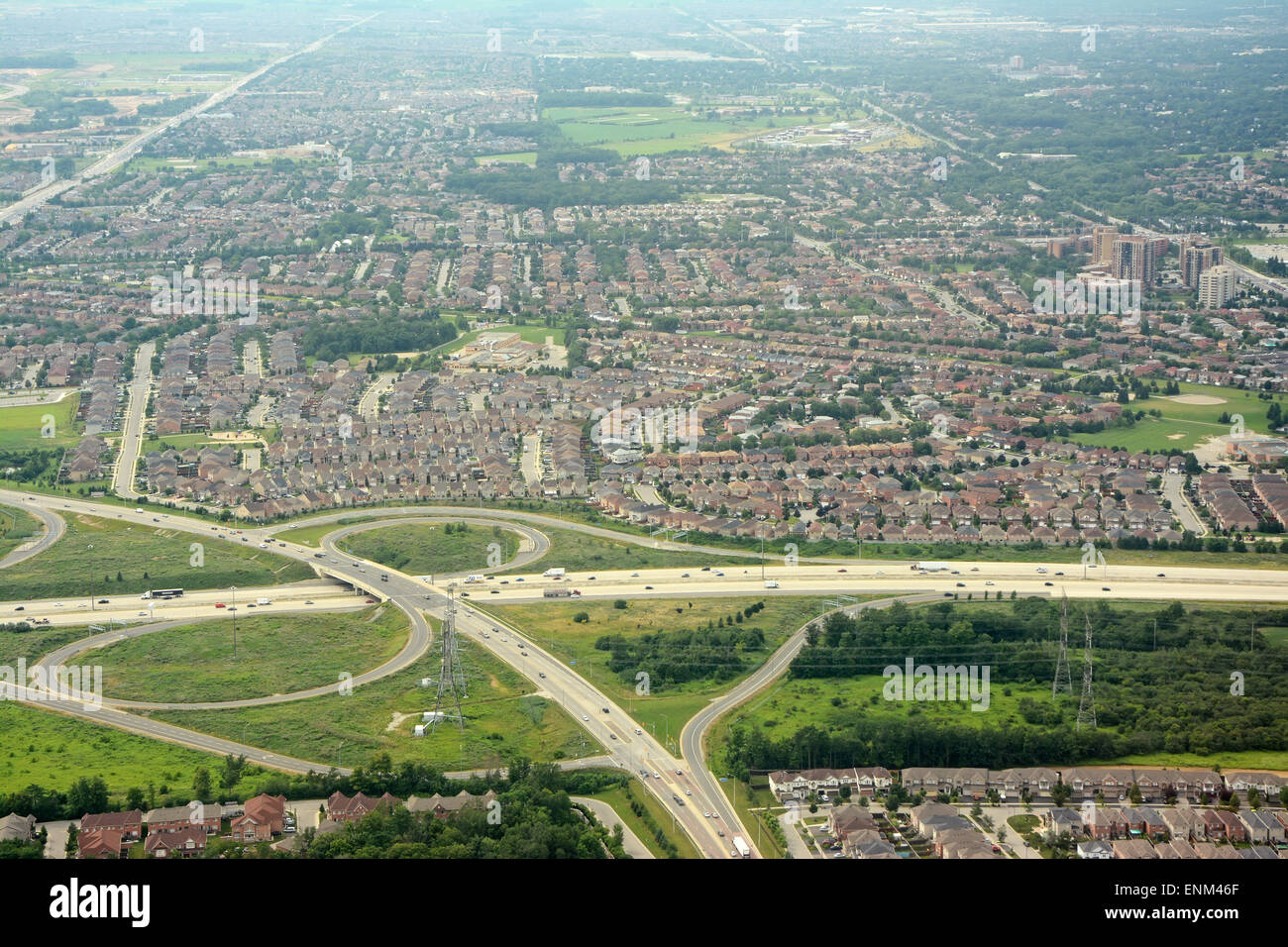 Suburbs and highways Aerial, Toronto, Canada Stock Photo 82191607 Alamy