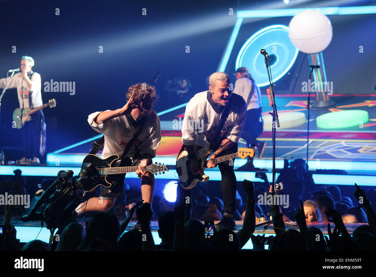 McBusted tour March 2015- O2 arena performance. ‘Most Excellent Adventure Tour’ Stock Photo