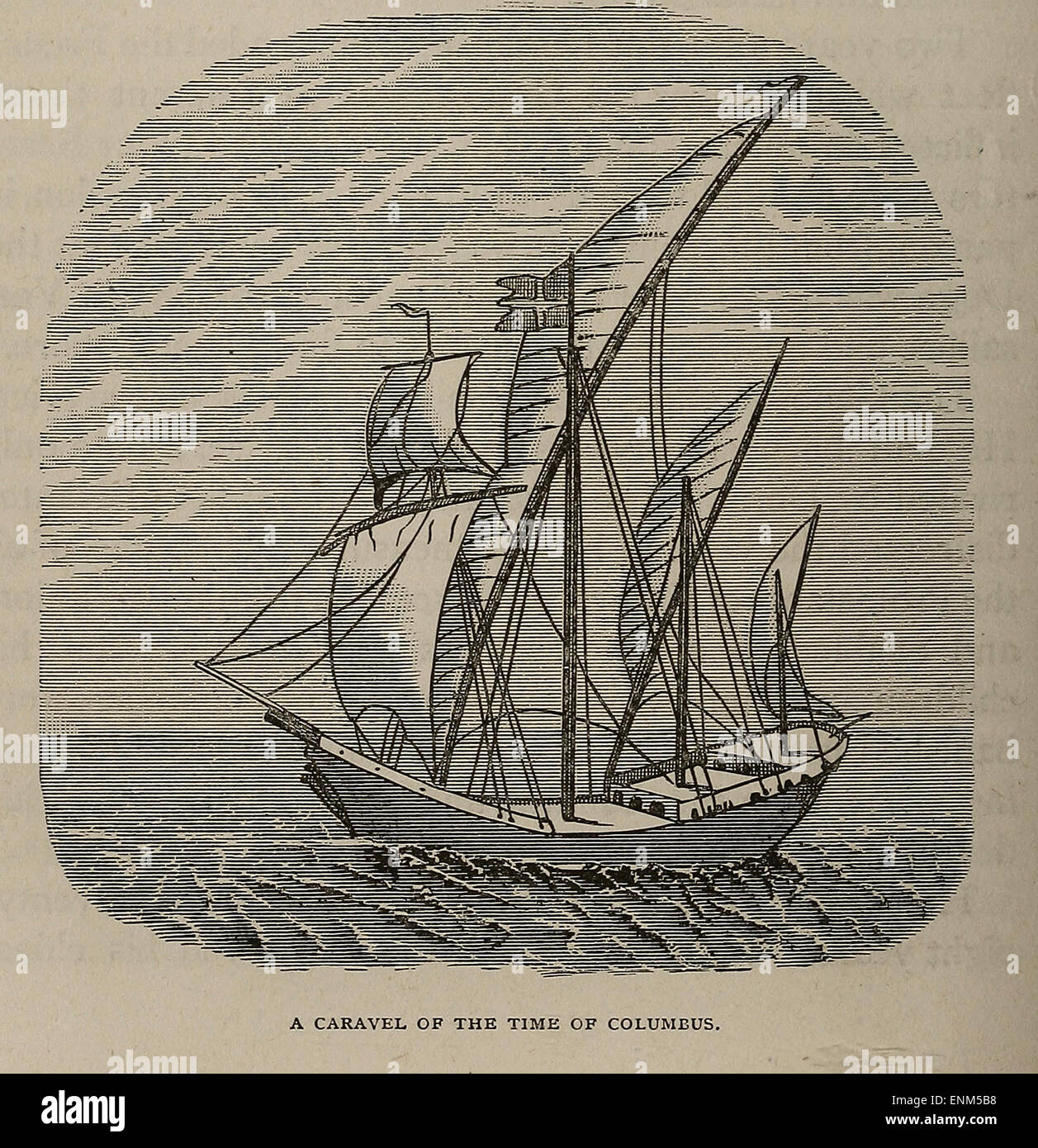 A Caravel of the time of Columbus Stock Photo