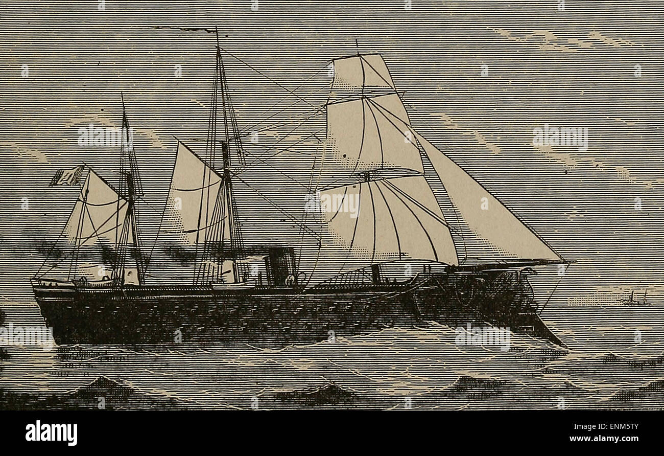 Le Solferino (A Eperon), 1865  First Class Ironclad with Ram Stock Photo