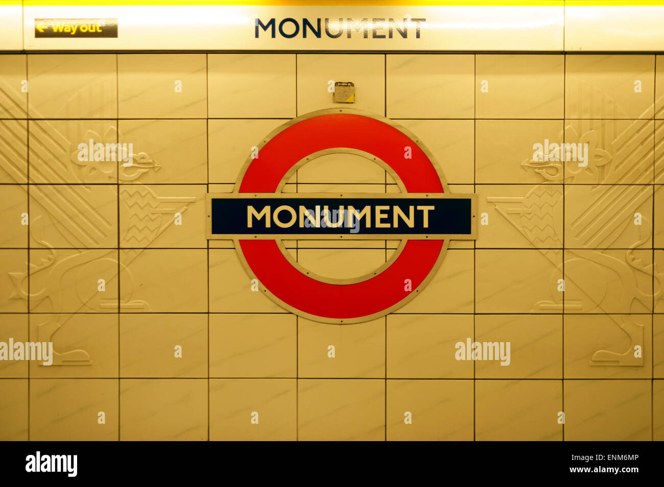 Monument london underground station subway hires stock photography and
