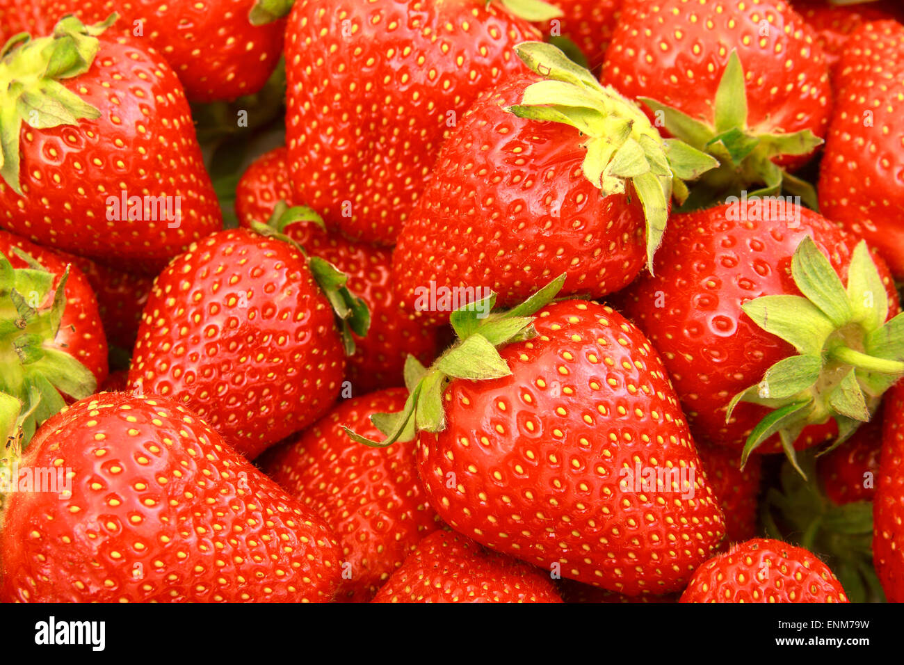 Fresh ripe strawberries full frame background Stock Photo - Alamy