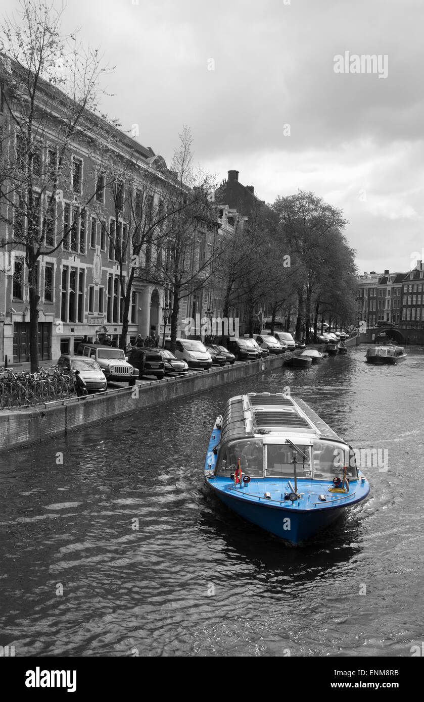 Black and white Amsterdam Stock Photo