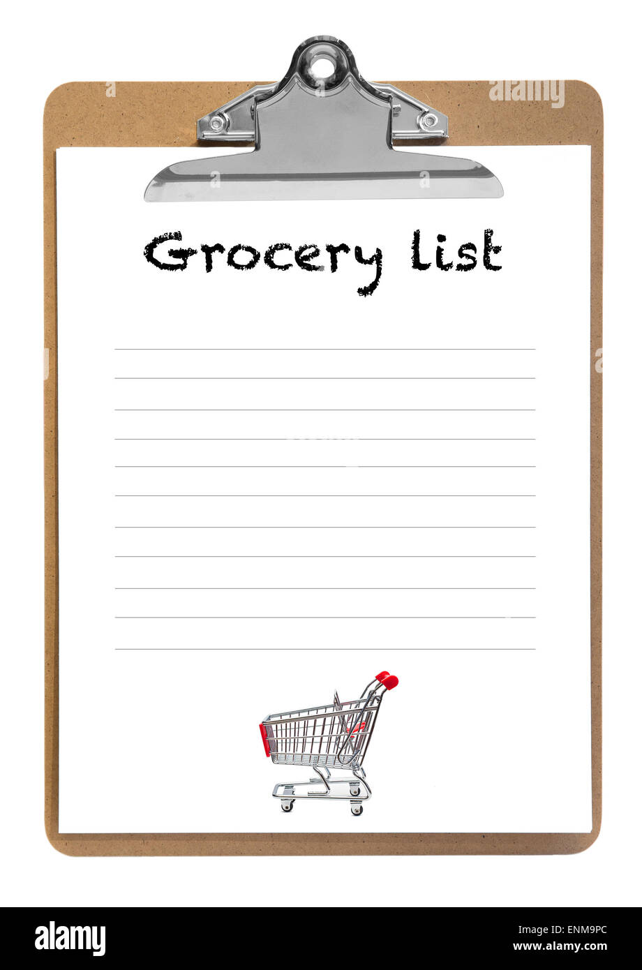 grocery list Stock Photo