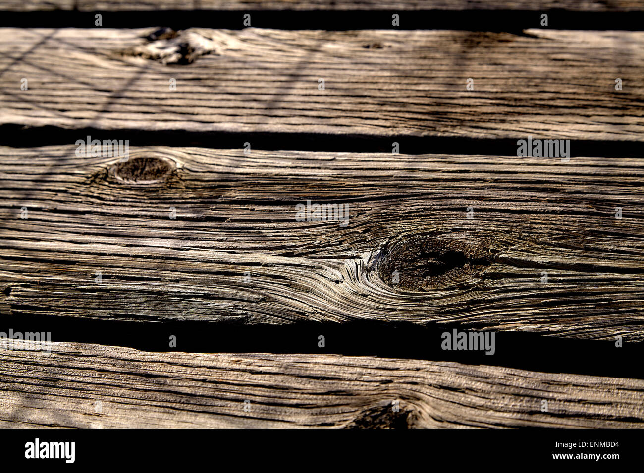 Knots in weathered wood slats Stock Photo Alamy