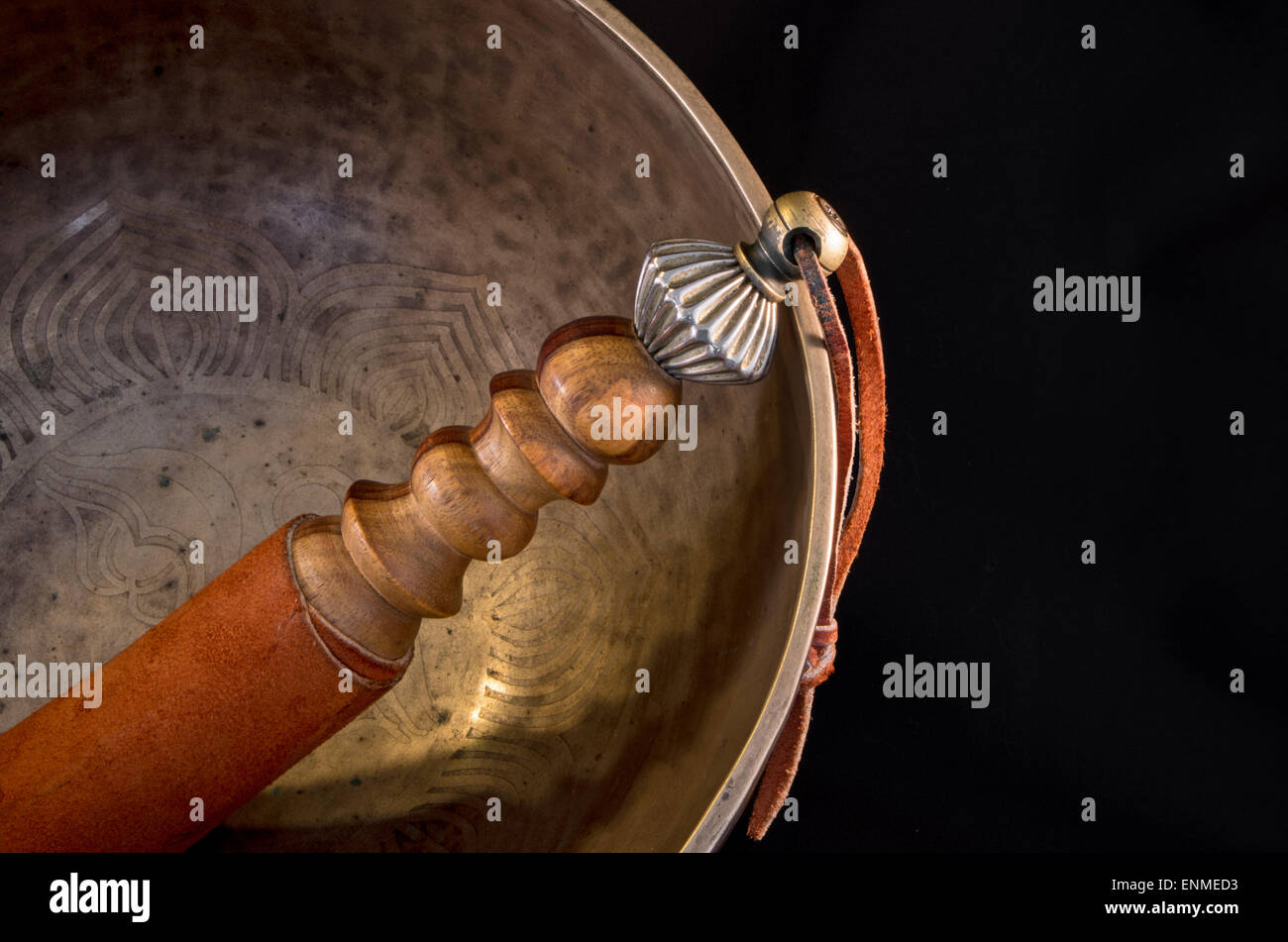 Bell used during buddhist prayers and also in alternative medicine Stock Photo