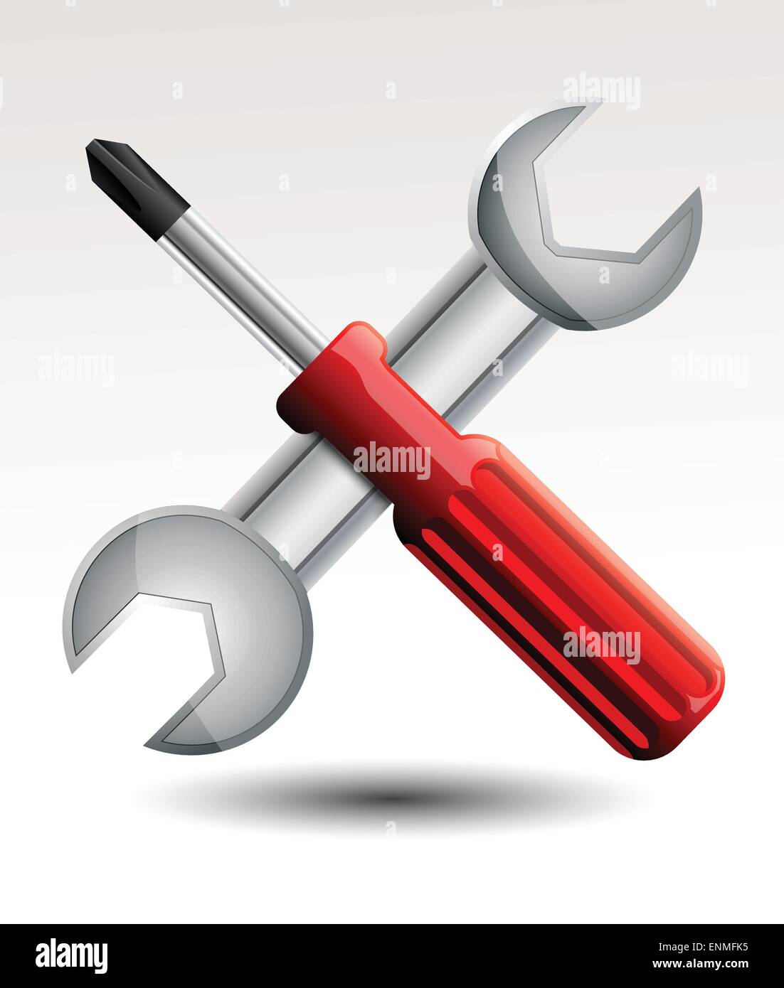 Screwdriver and wrench Stock Vector Image & Art Alamy