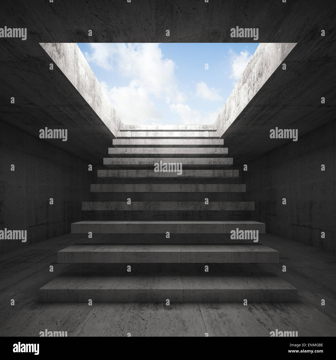 3D stairway to heaven concept Stock Photo - Alamy