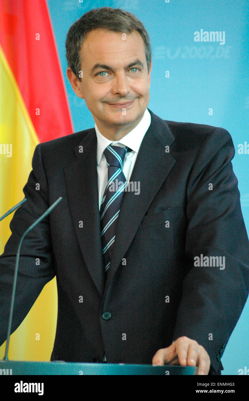 Jose Luis Rodriguez Zapatero - Treffen der dt. BKin mit dem spanischen PM, Bundeskanzleramt, 15. Juni 2007, Berlin-Tiergarten. Stock Photo